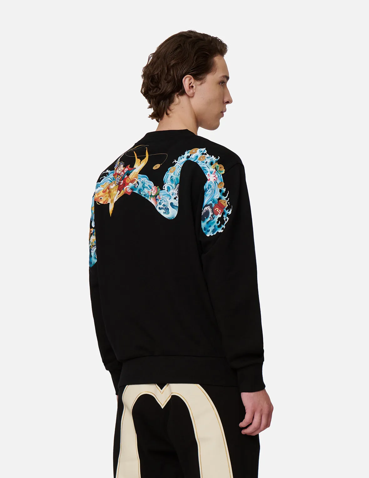 “The God of Fortune Riding Waves” 3D Daicock Print Sweatshirt