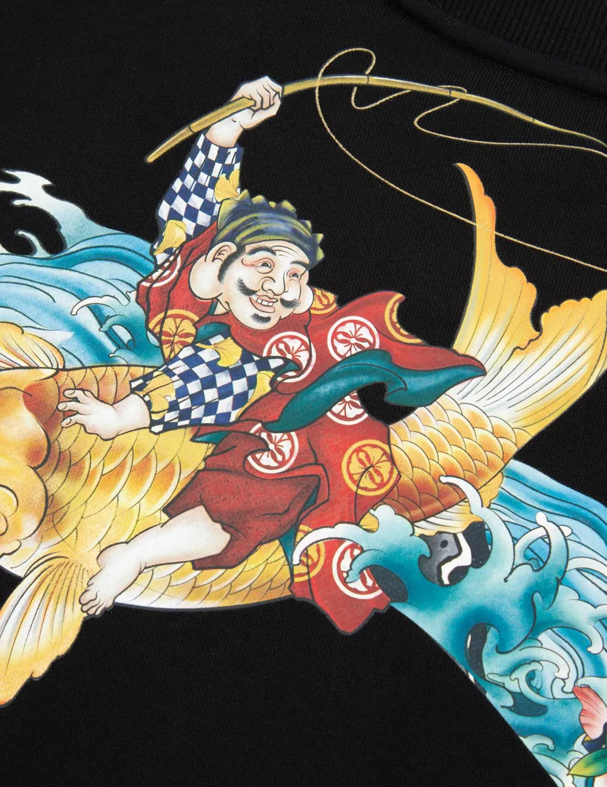 “The God of Fortune Riding Waves” 3D Daicock Print Sweatshirt