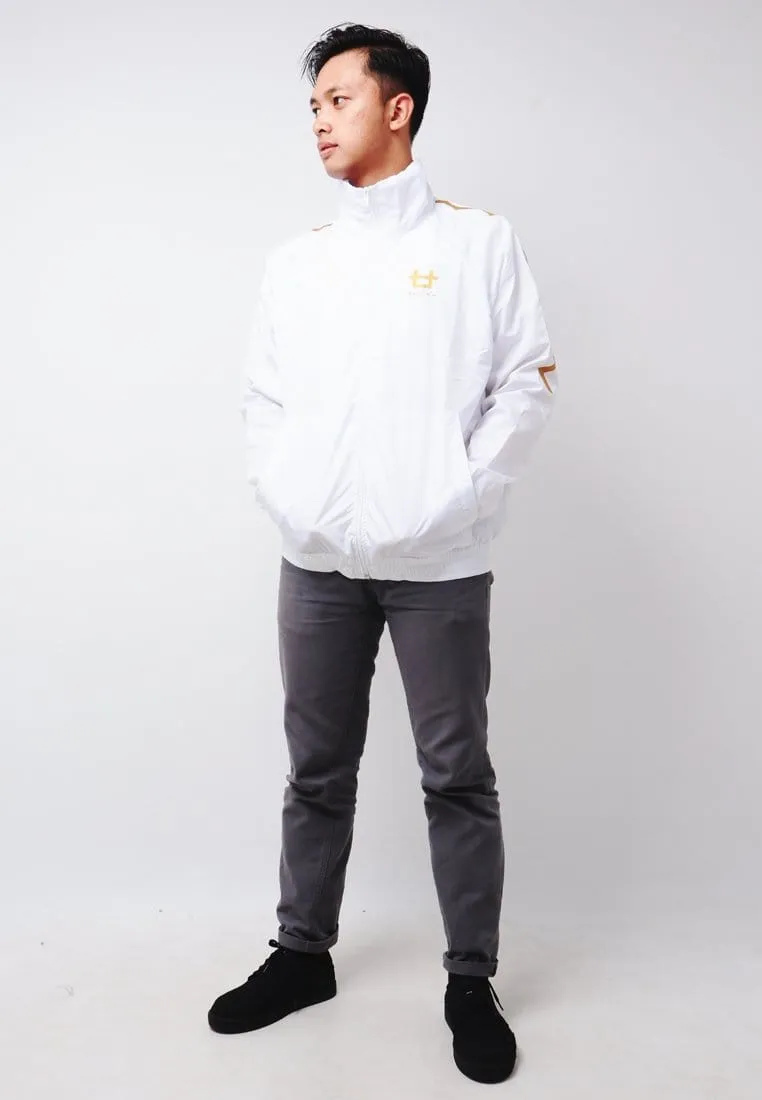 Third Day MOA24 Jaket Sporty Parka Pria Parasit Zigzag Putih Gold