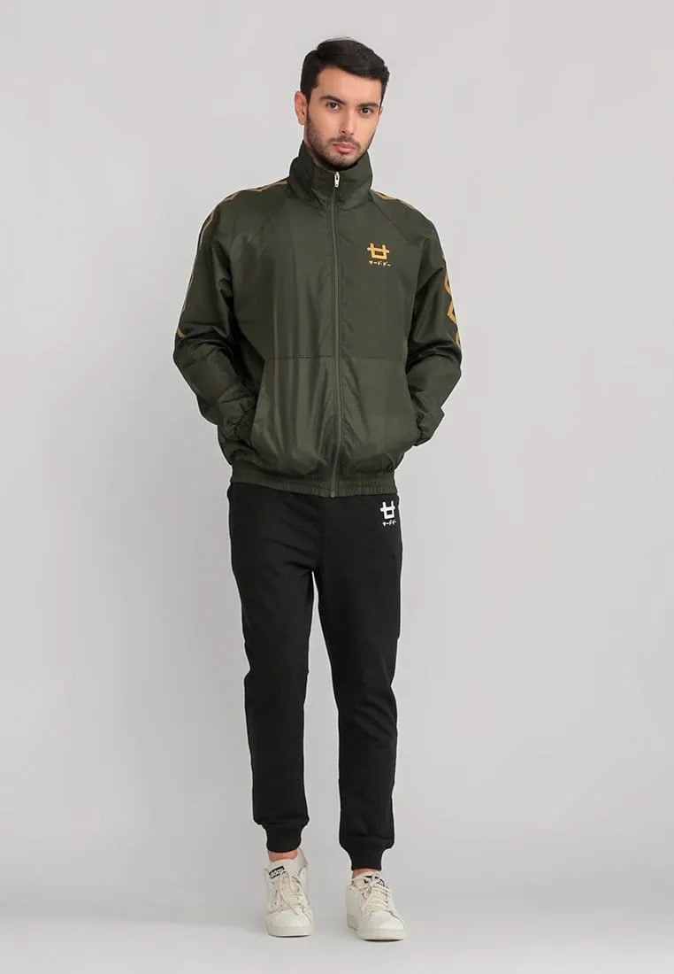 Third Day MOA31 Jaket Sporty Parka Pria Parasit Third Day Zigzag Green Army Gold