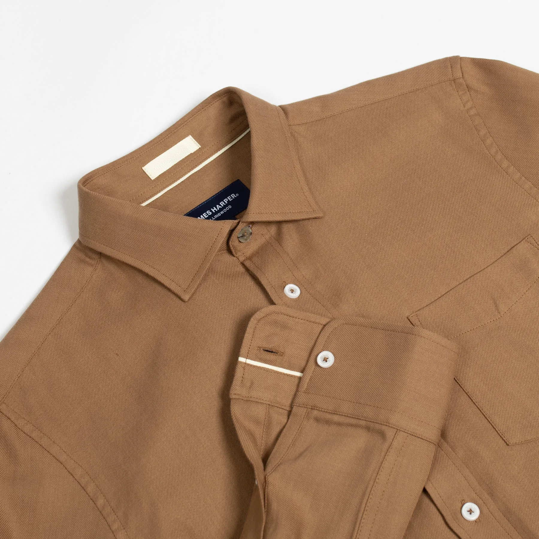 Tobacco Twill Cotton Tencel Shirt