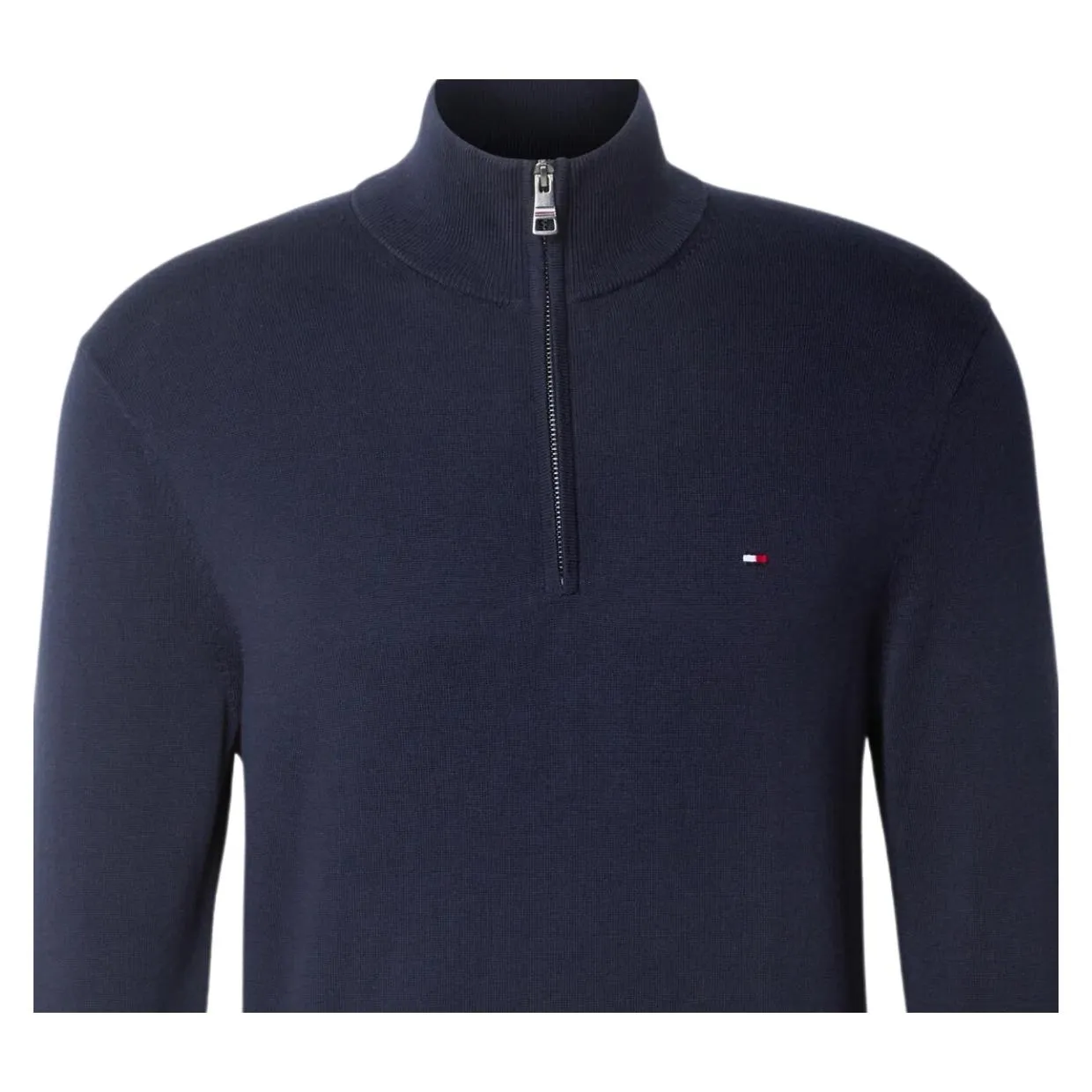 Tommy Hilfiger Pima Cashmere Half Zip Desert Sky Sweatshirt