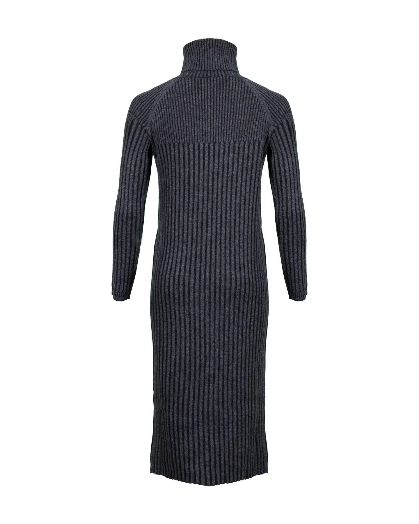 Tonet Two Ton Rib Knit Turtleneck Dress