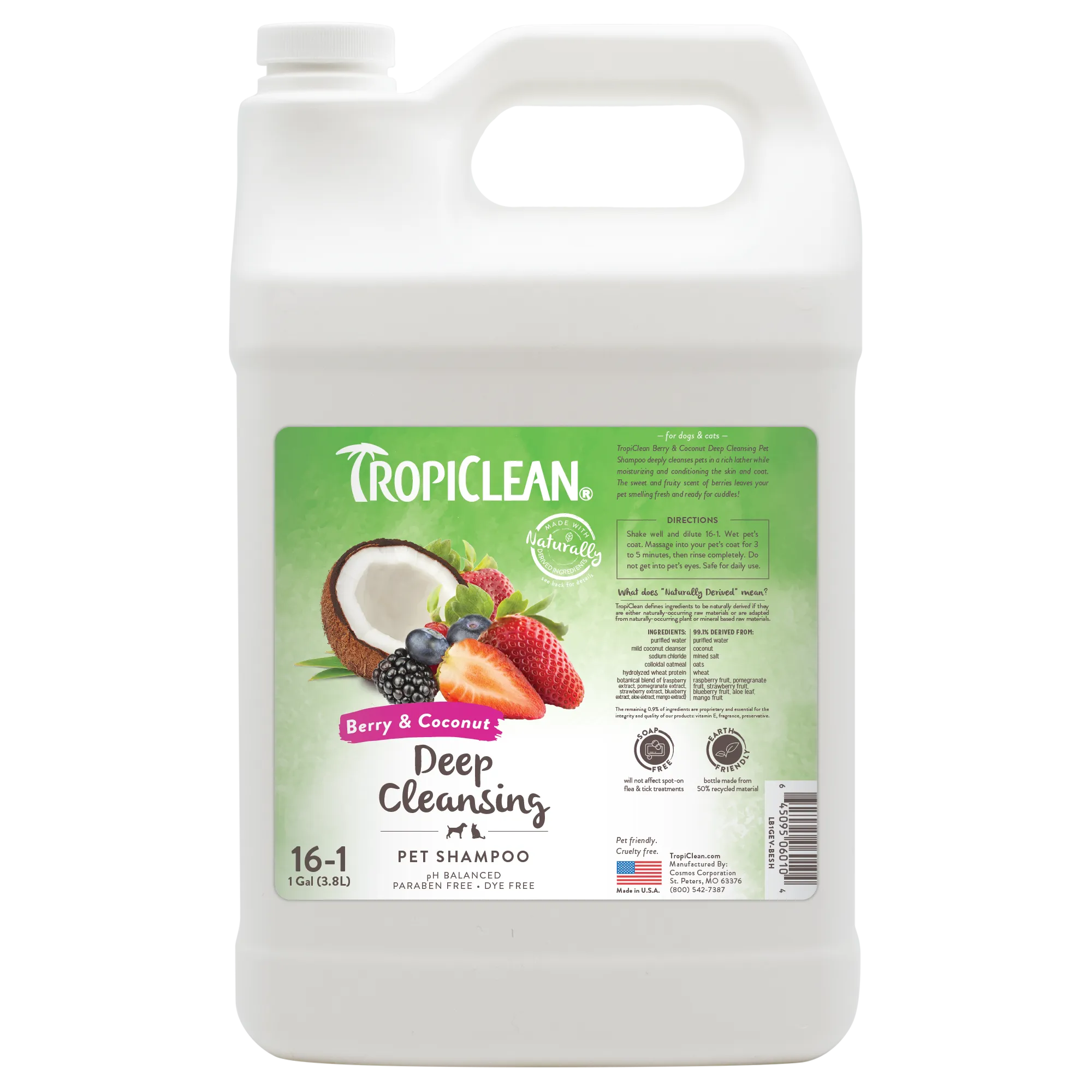 TropiClean Berry & Coconut Deep Cleansing Shampoo for Pets