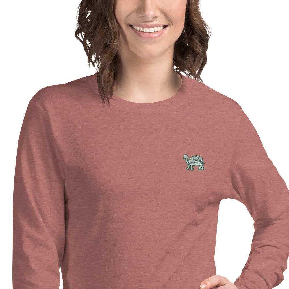 Turtle | Unisex Embroidered Long Sleeve Tee