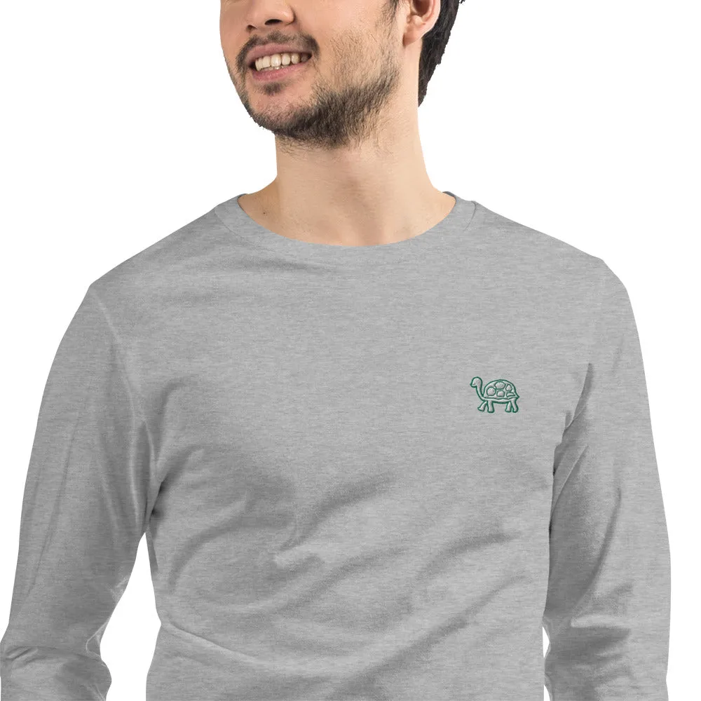 Turtle | Unisex Embroidered Long Sleeve Tee