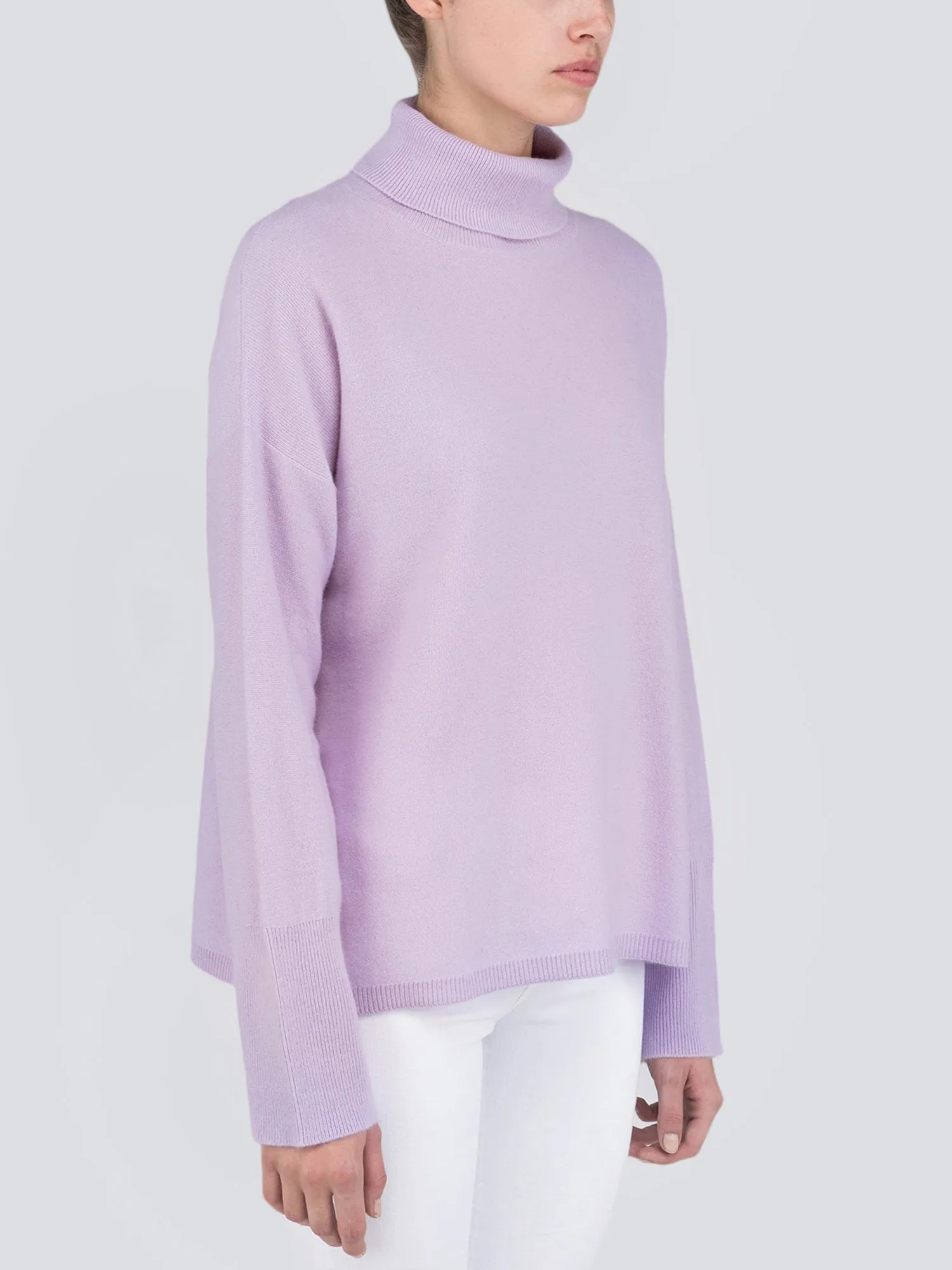 Turtleneck Loosefit Tunic_Lavender