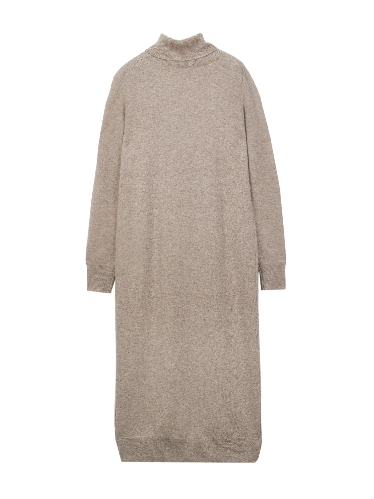 Turtleneck Maxi Dress_Beige