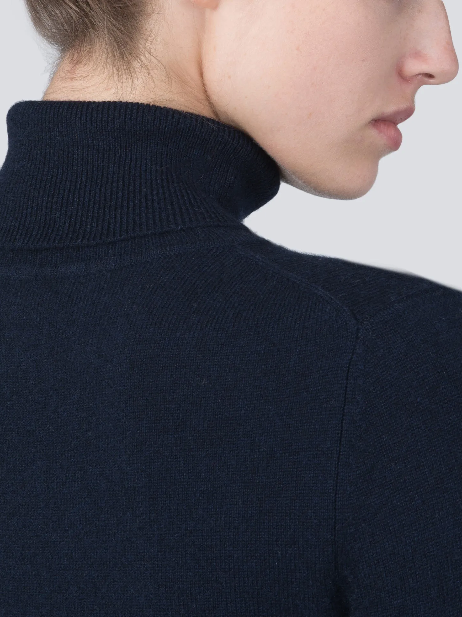 Turtleneck Slimfit Dress_Dark Navy