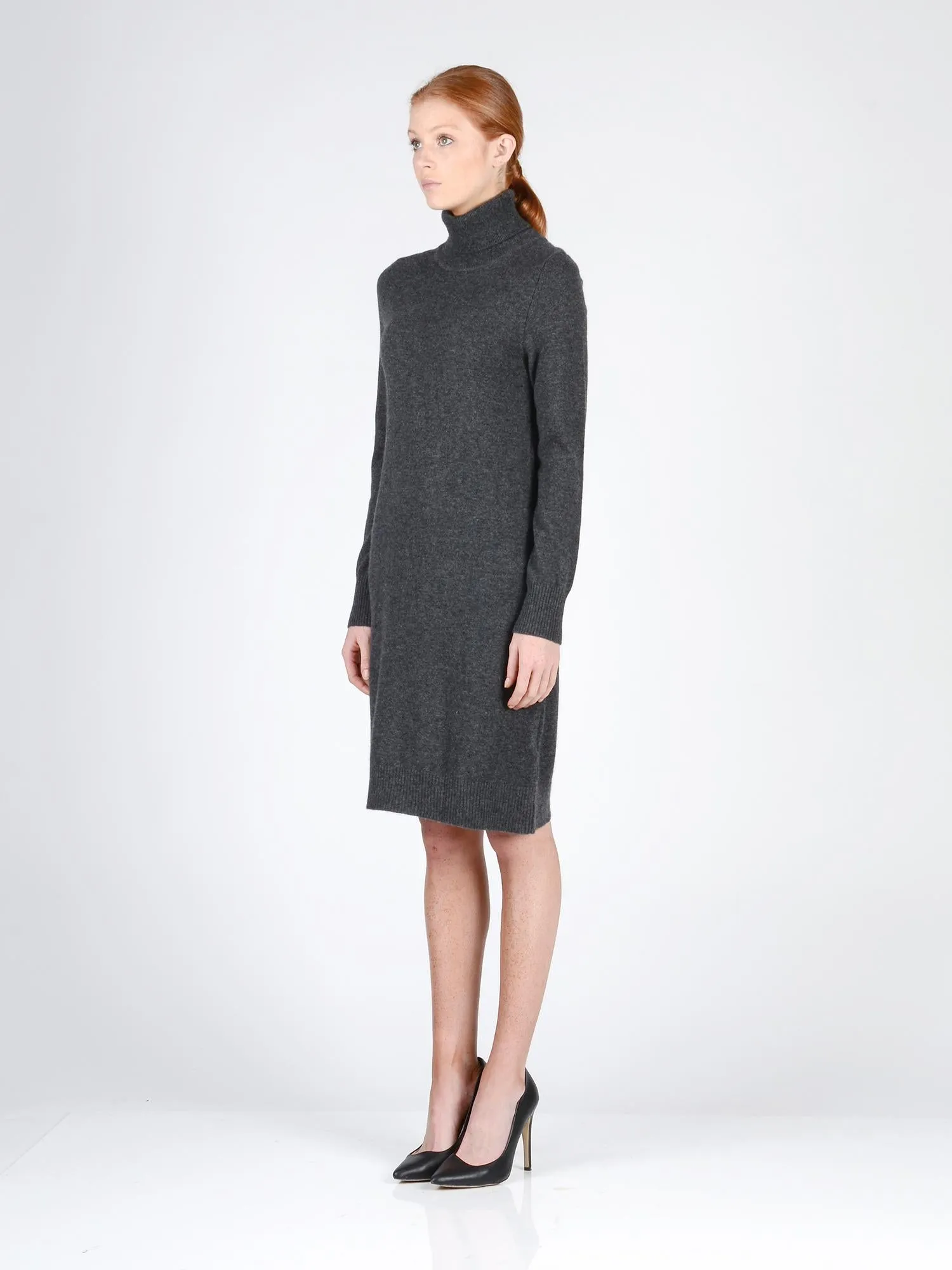 Turtleneck Slimfit Dress_Grey