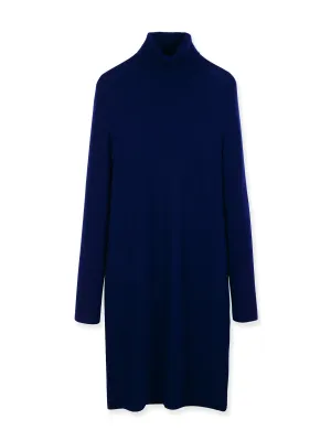 Turtleneck Slimfit Dress_Navy