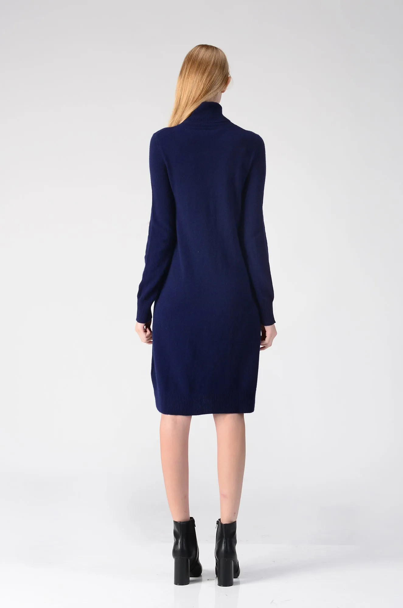 Turtleneck Slimfit Dress_Navy