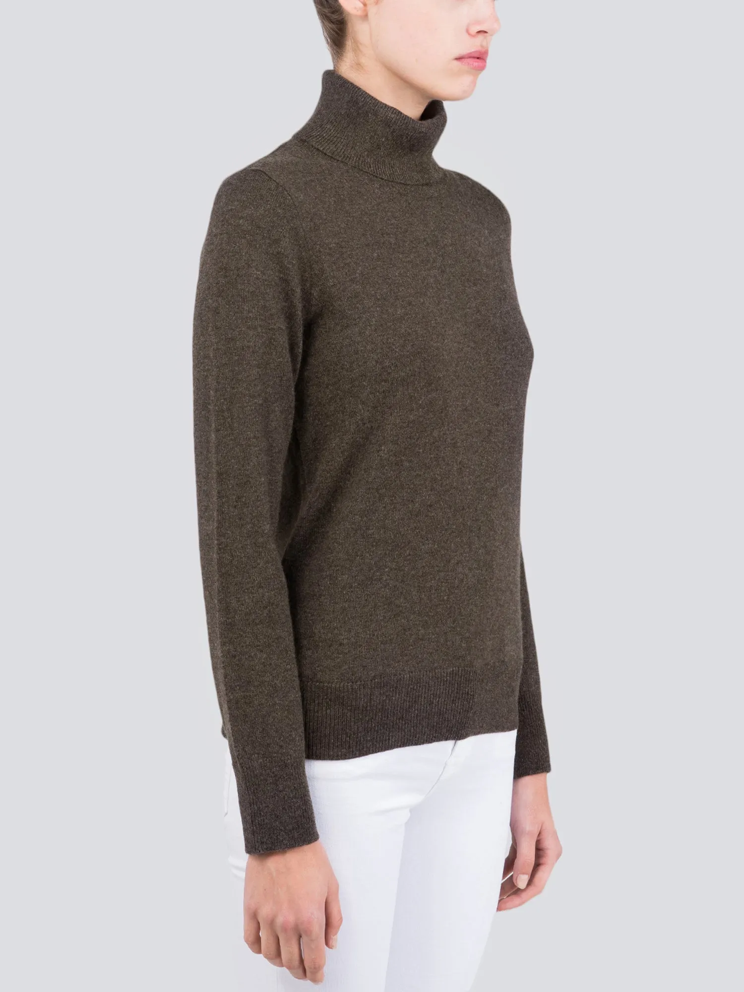 Turtleneck Slimfit Sweater_Cocoa Brown