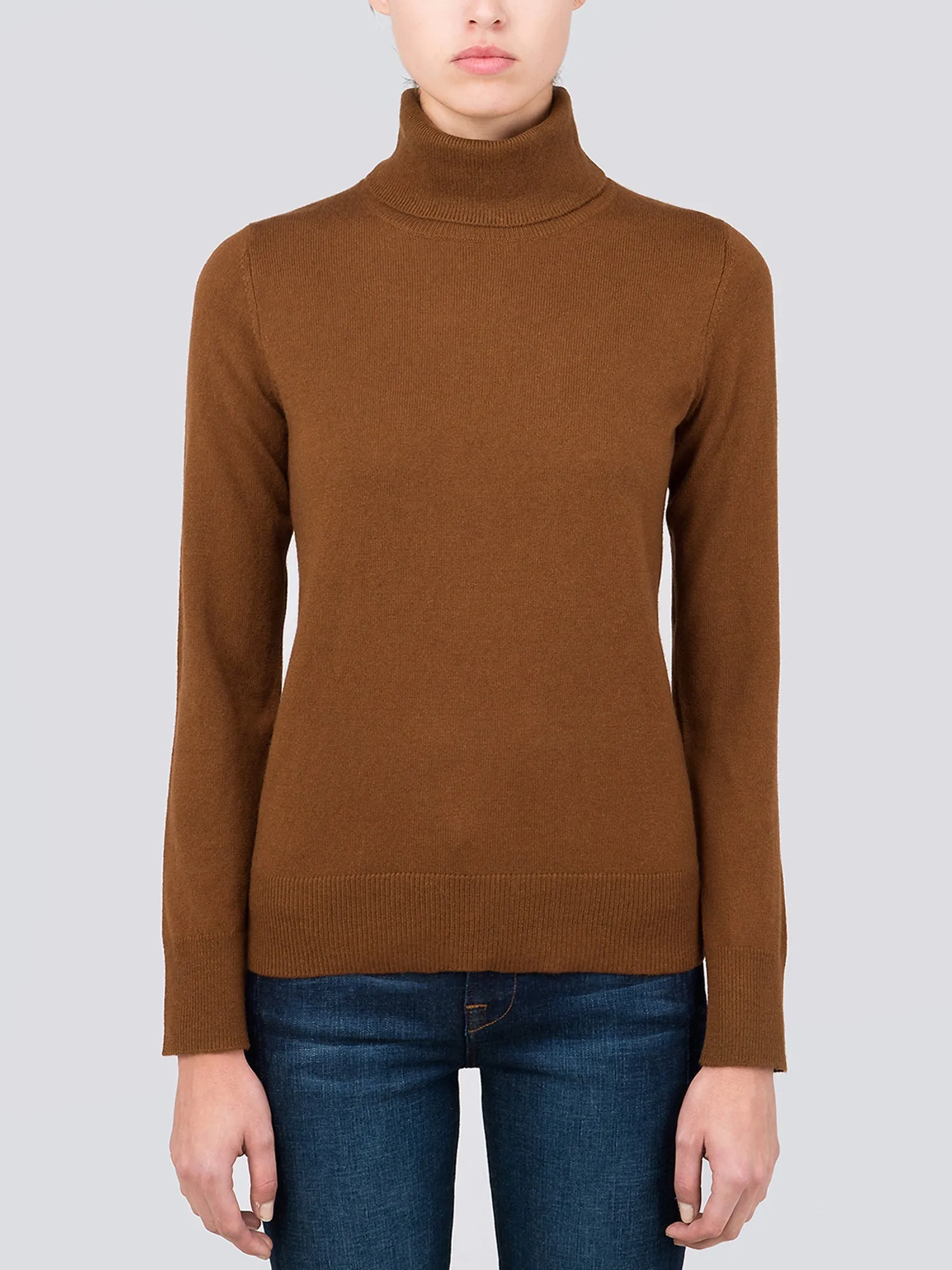 Turtleneck Slimfit Sweater_Deep Camel