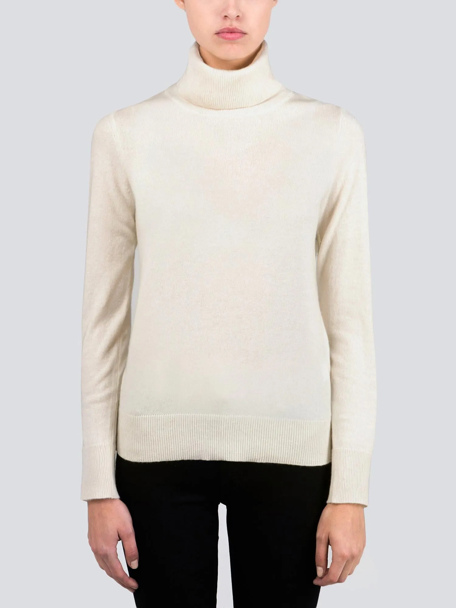 Turtleneck Slimfit Sweater_Ivory