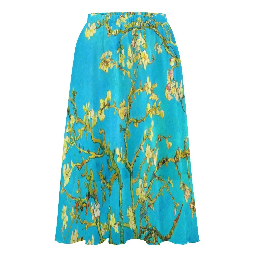 Van Gogh Almond Blossoms Double-Layer Chiffon Skirt Double layer Chiffon Skirt