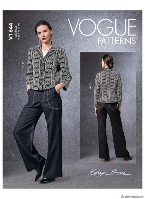 Vogue Pattern V1644 Misses' Jacket & Trousers