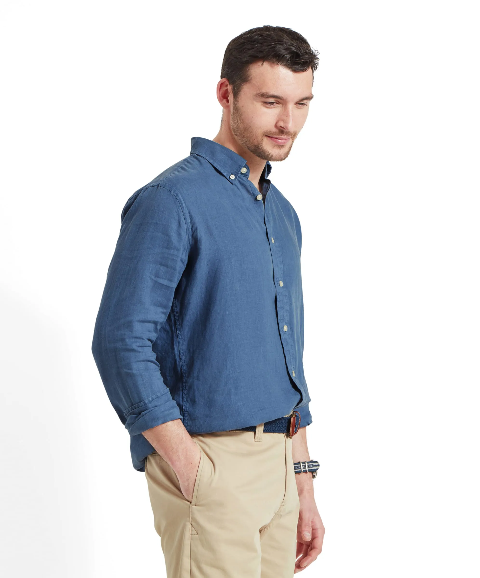 Walsingham Linen Shirt - French Navy