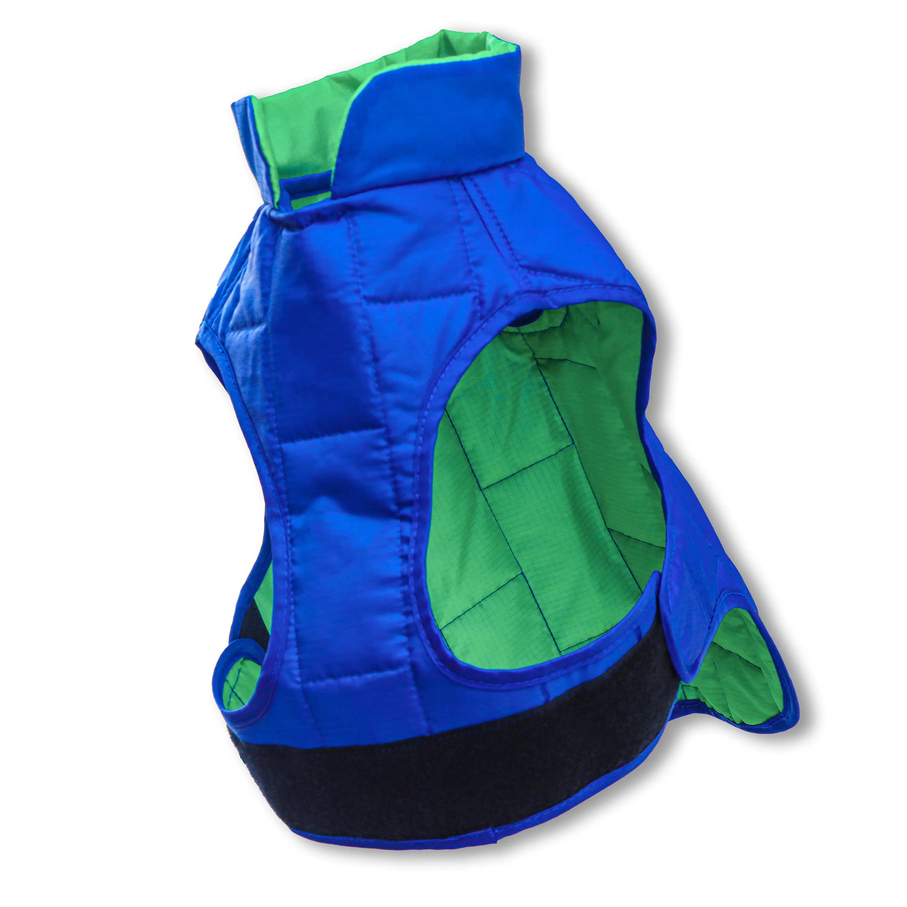 Waterproof Quilted Reversible Dog Jacket - Blue, 2 Sizes