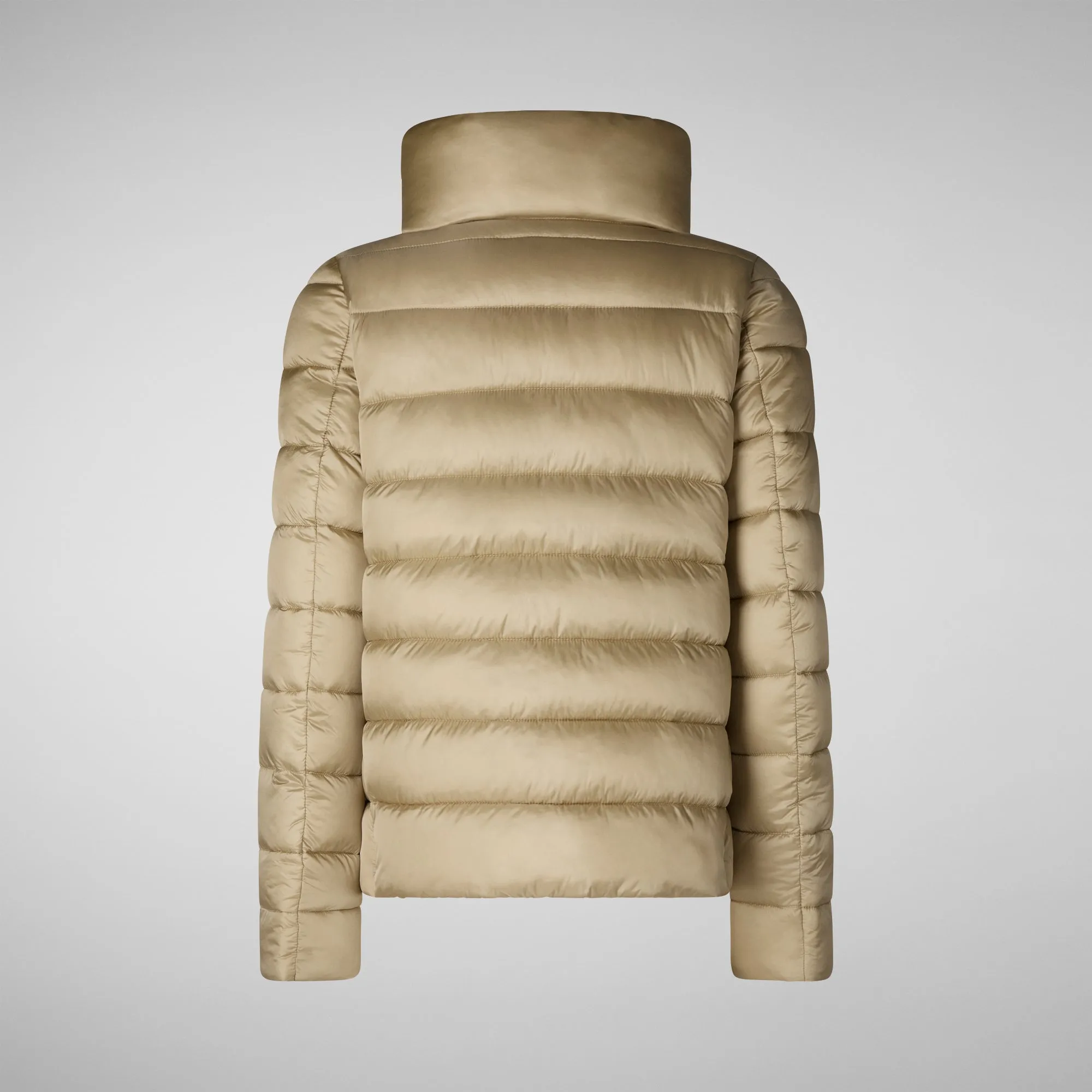 Women's Animal free Puffer Jacket Elsie in Wood Beige