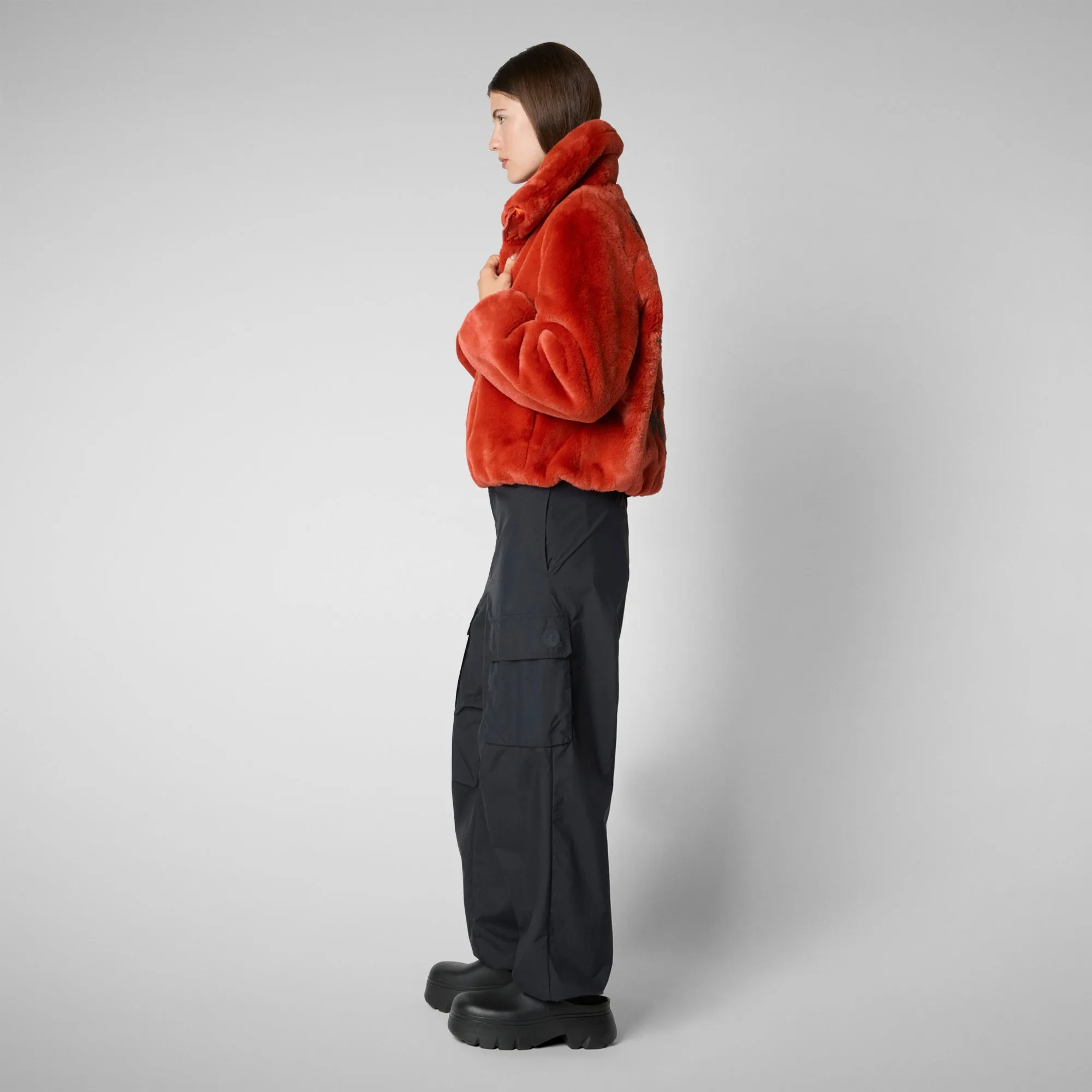 Women's jacket jeon in maple orange