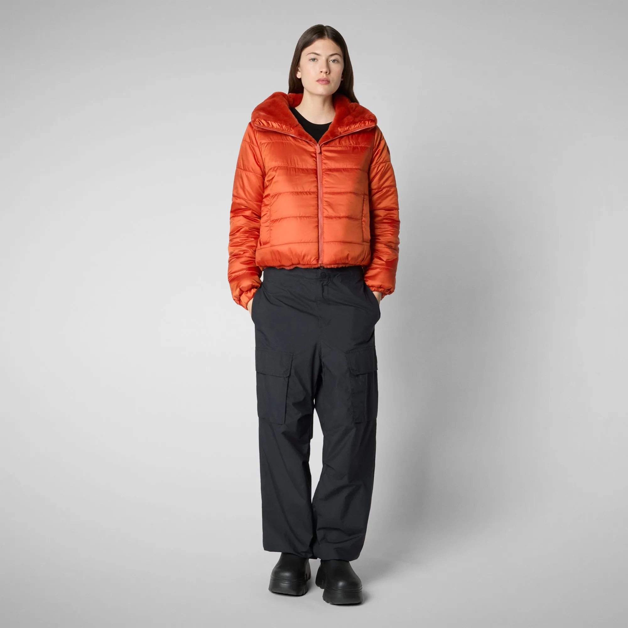 Women's jacket jeon in maple orange