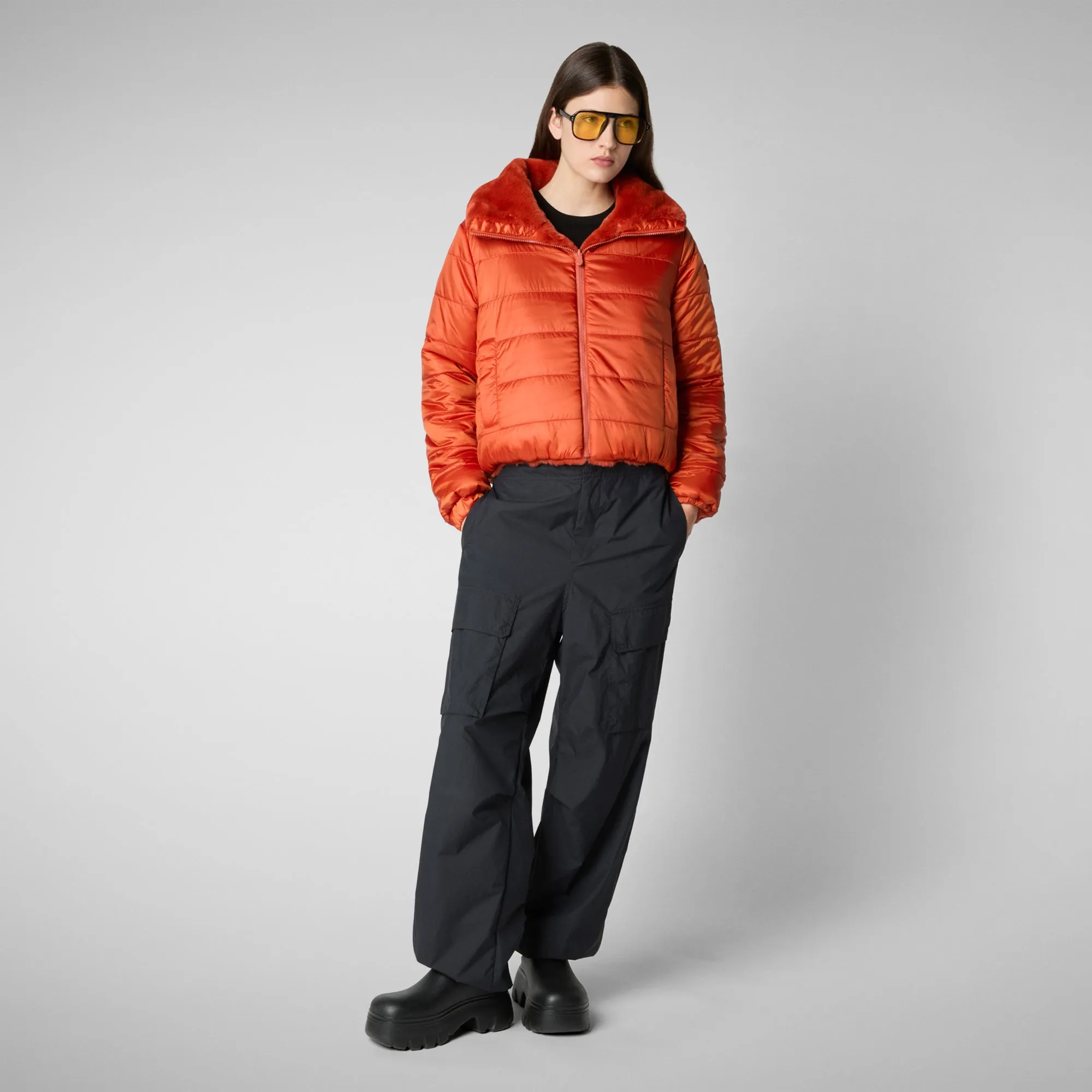 Women's jacket jeon in maple orange