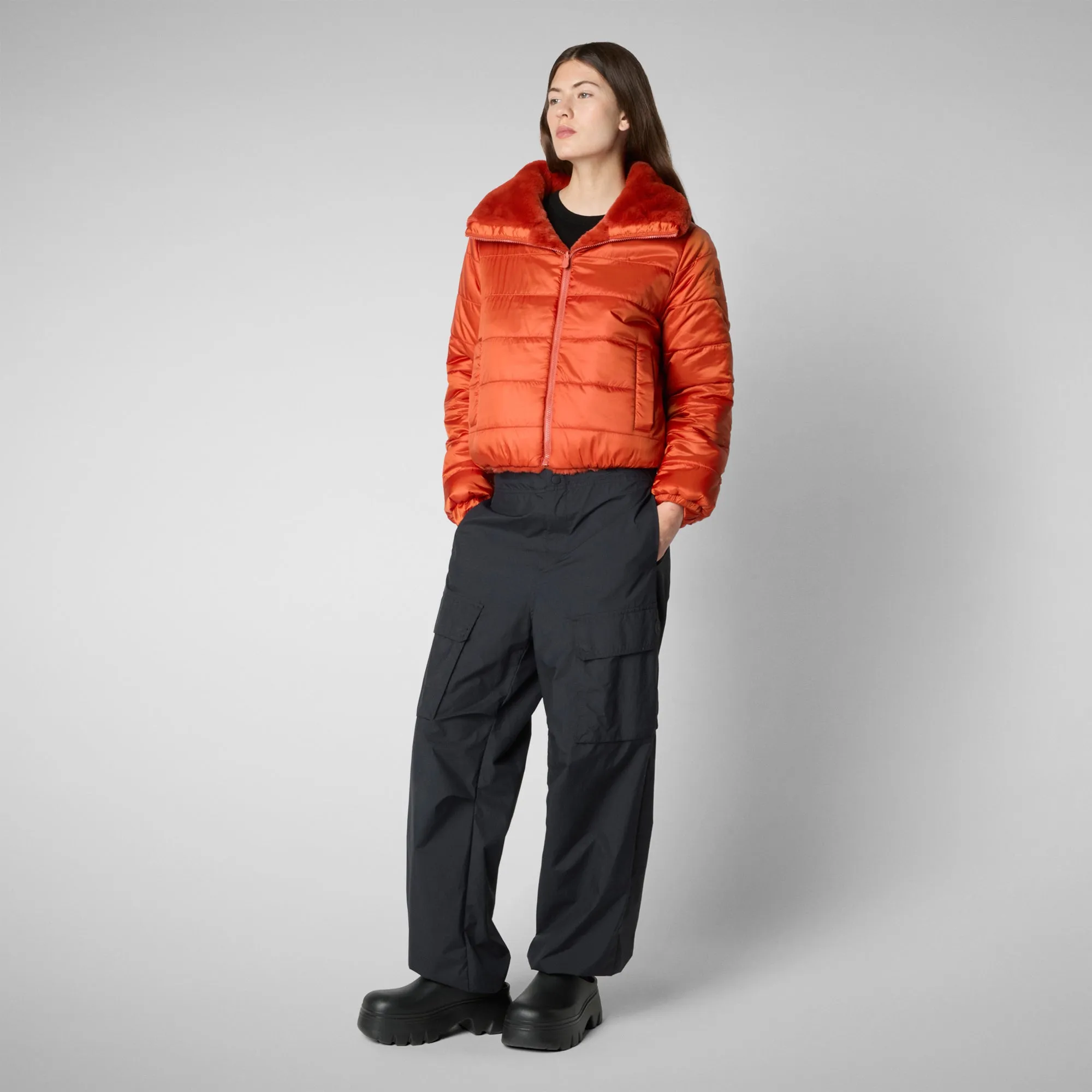 Women's jacket jeon in maple orange