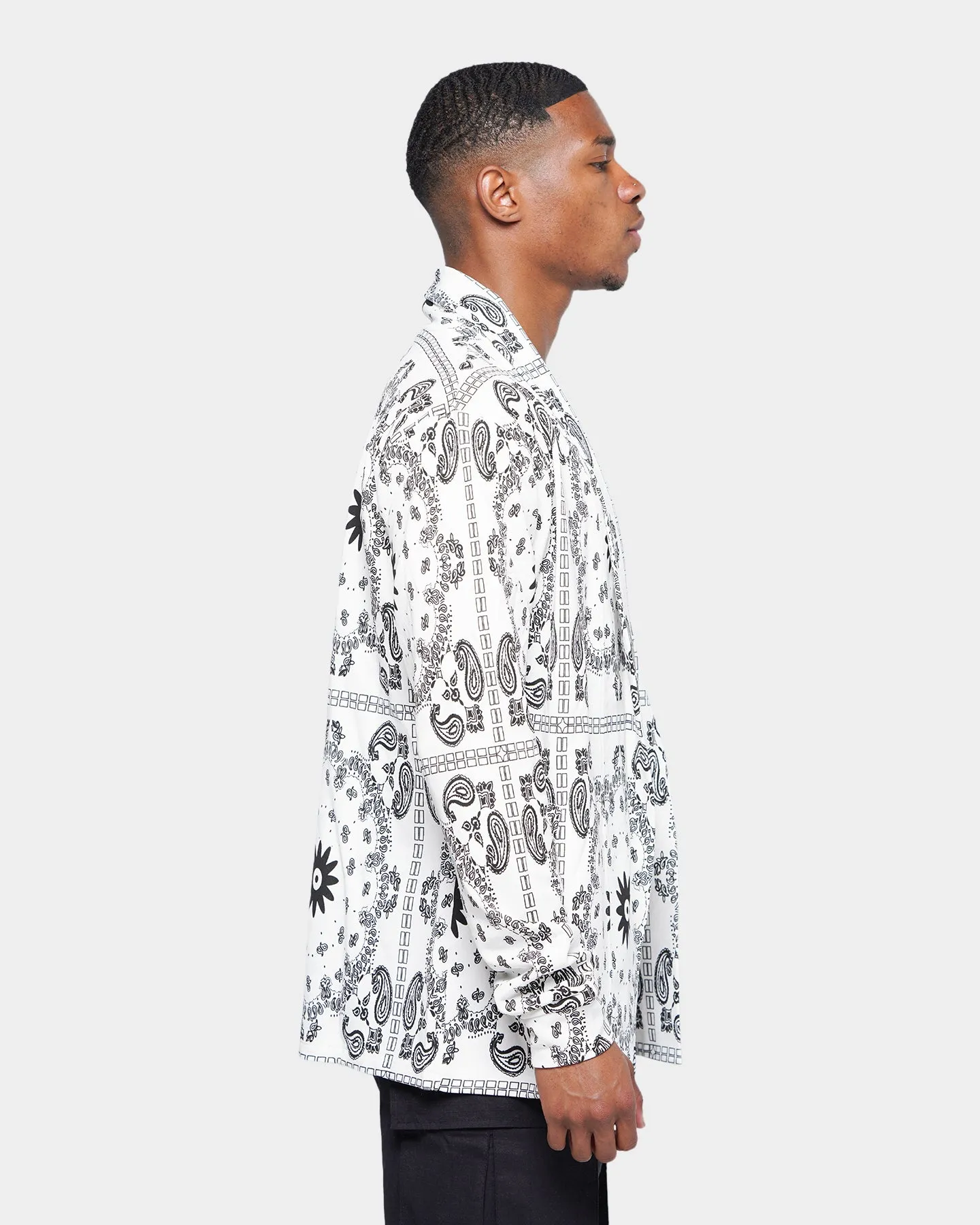 XXIII Paisley Kimono White/Black