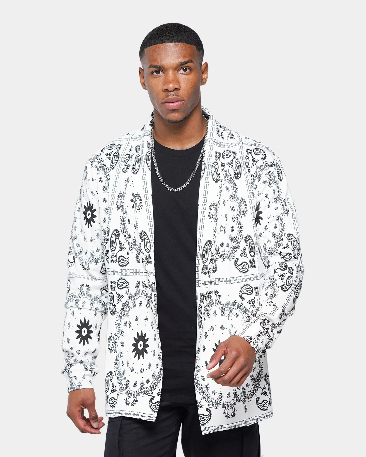 XXIII Paisley Kimono White/Black