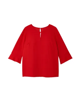 Zena 3/4 Sleeve Blouse | Red